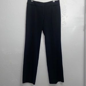 LOFT Outlet Flat Front Original Dress Trousers Pockets Size 8 Black